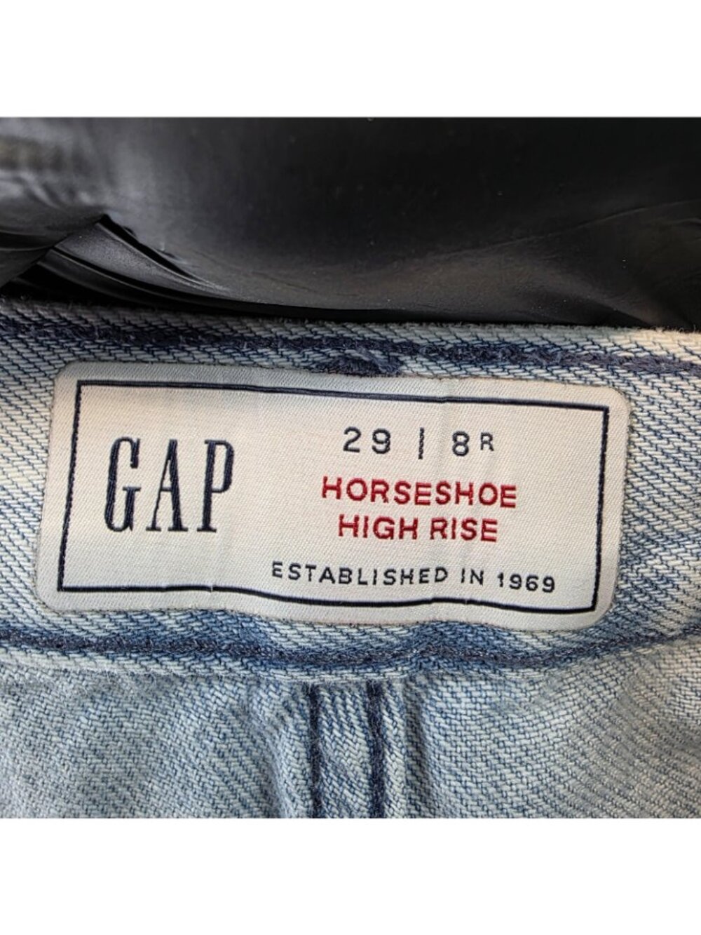 Gap Horseshoe High Rise Jeans Womens 29R Blue Light Wash Wide Leg Relaxed Denim - Picture 3 of 13